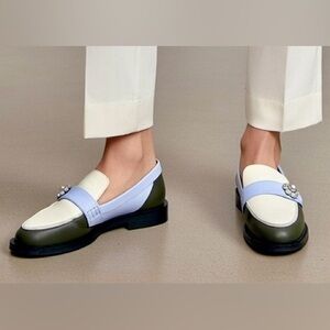 Ganni two-tone Loafers